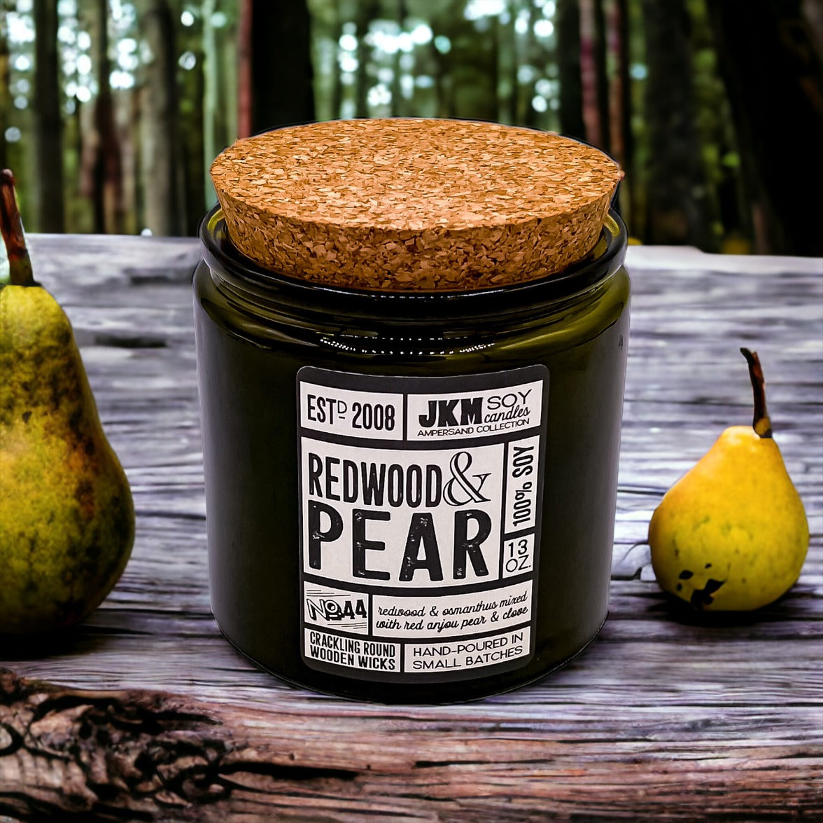 44 Redwood \u0026 Pear – JKM Soy Candles, image size:1176x1175
